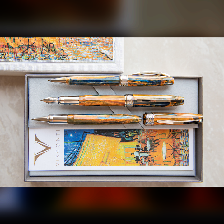 Visconti Van Gogh Café Terrace at Night - Ballpoint