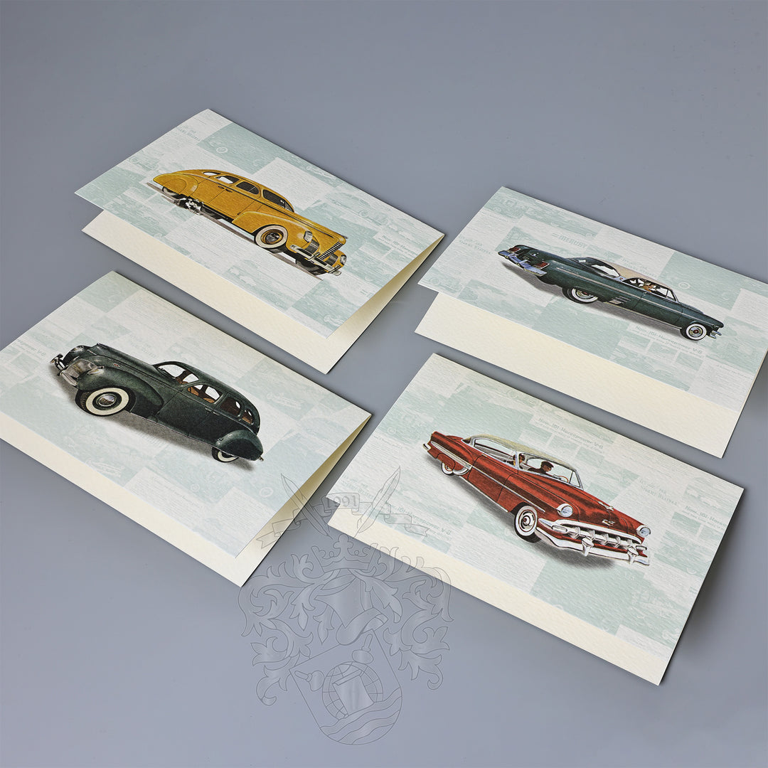 Vintage Cars Fold Notecards 3.33" x 5.12" (12ct.) | Rossi 1931 Italian Stationery