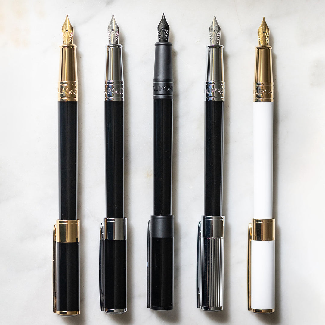 S.T. Dupont Initial Fountain Pen White And Gold
