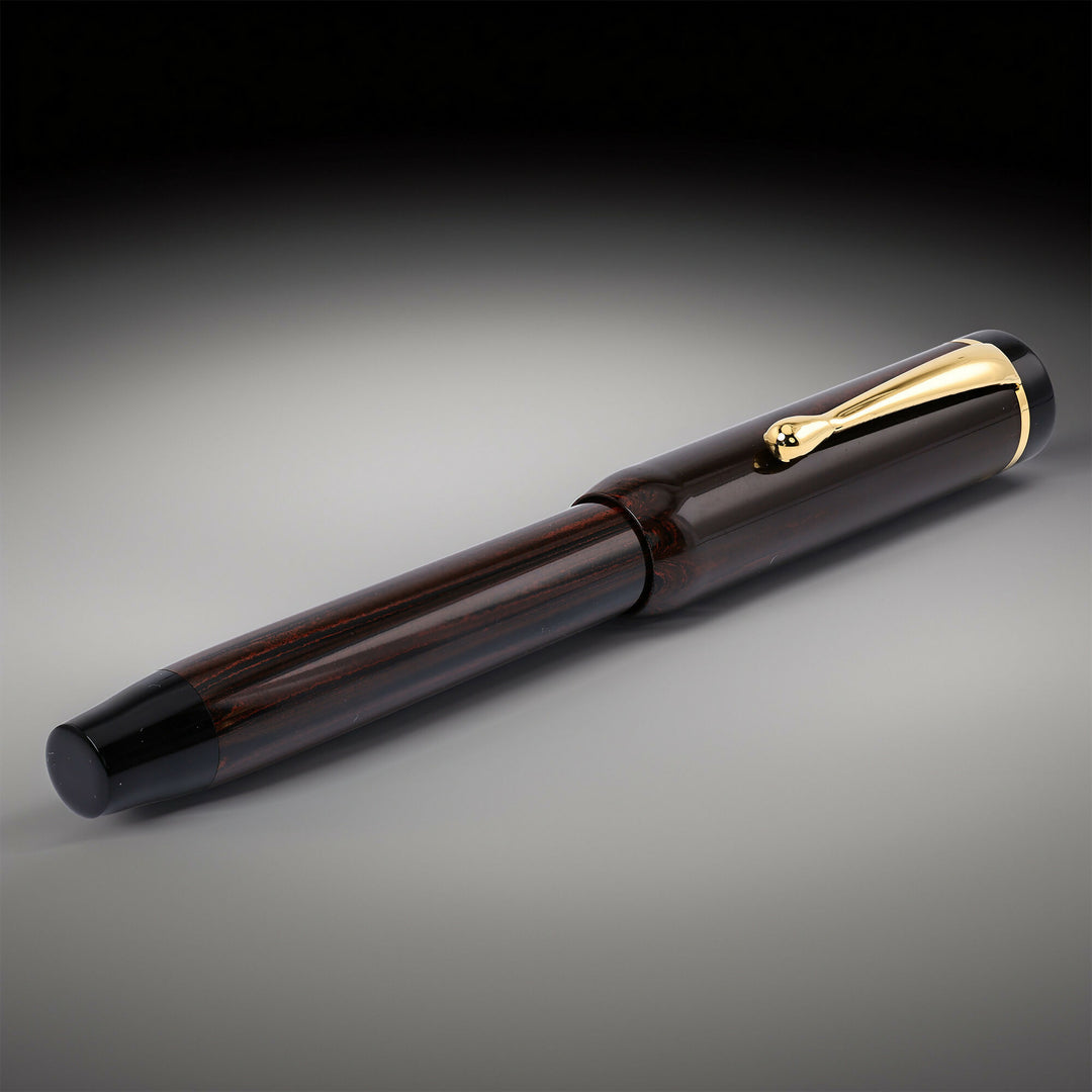 Bexley Black Woodgrain Ebonite Fountain Pen
