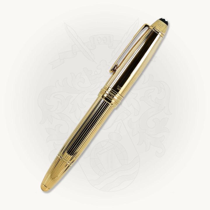 Montblanc Meisterstueck 146 Solitaire Pinstripe Gold Vermeil Fountain Pen