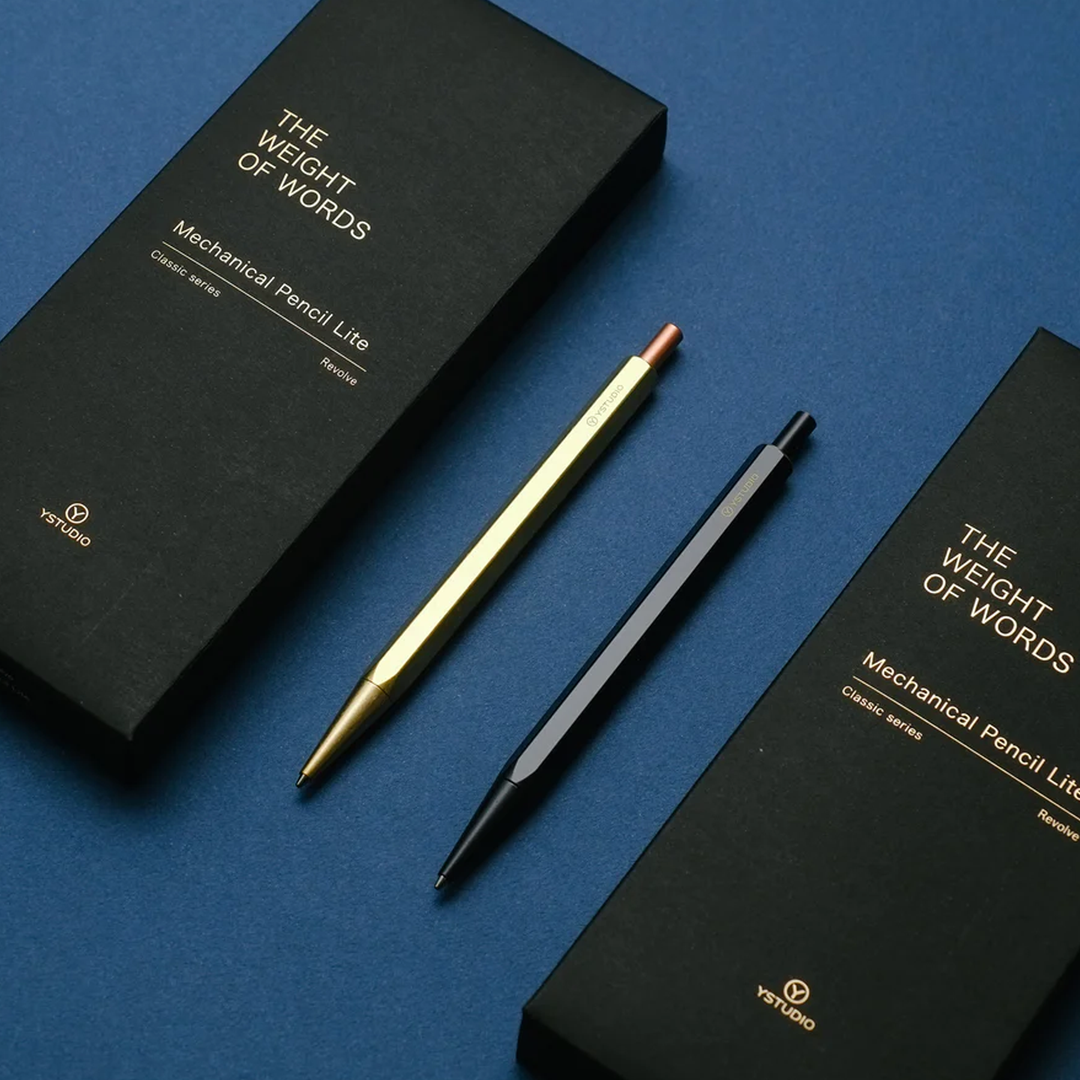 YStudio Classic Revolve 0.7mm Mechanical Pencil Lite - Brass