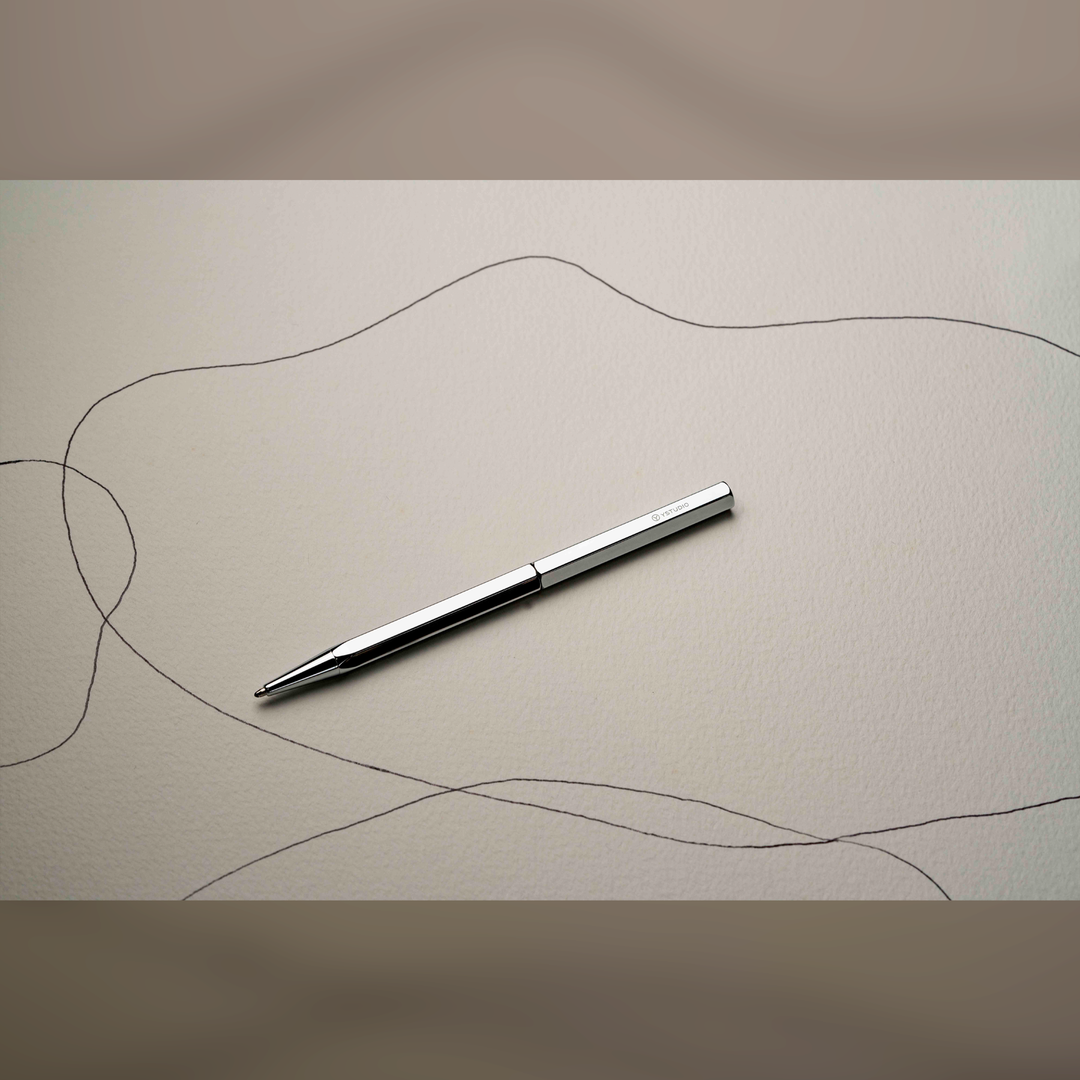 yStudio Classic Revolve Slim Ballpoint Pen - Brass