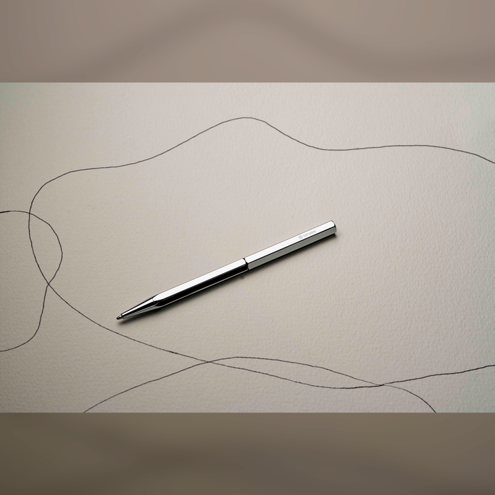 yStudio Classic Revolve Slim Ballpoint Pen - Brass