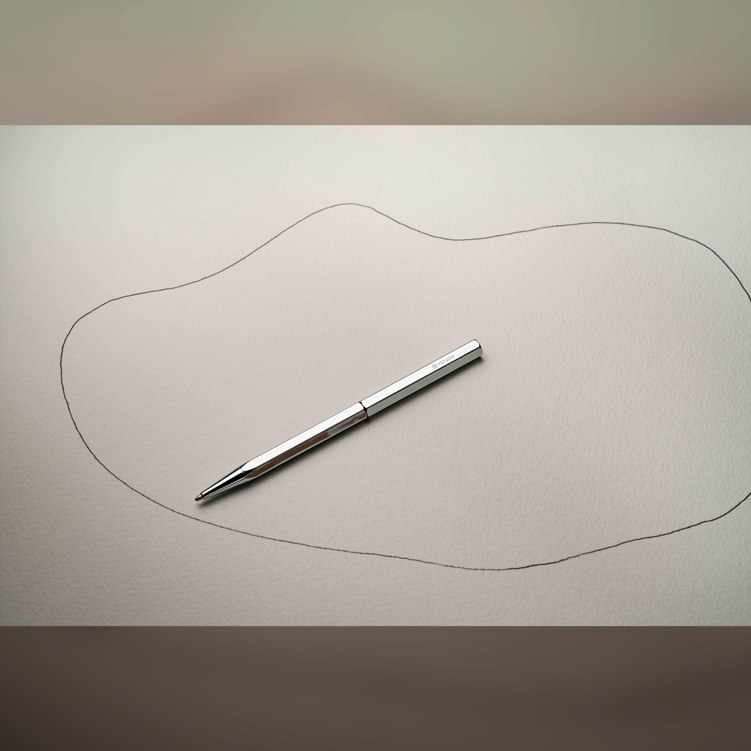 yStudio Classic Revolve Slim Ballpoint Pen - Brass