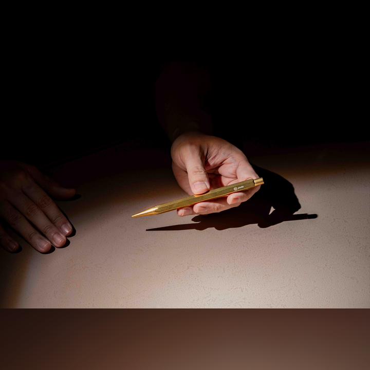 YStudio Classic Revolve 0.7mm Mechanical Pencil Lite - Brass