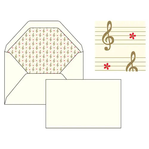 Flat Cards and Lined Envelopes 3.33" x 5.12" (10ct)  | Rossi 1931 Italian Stationery