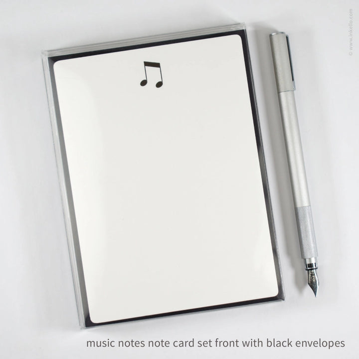 Flat Note Card Set with Music Notes