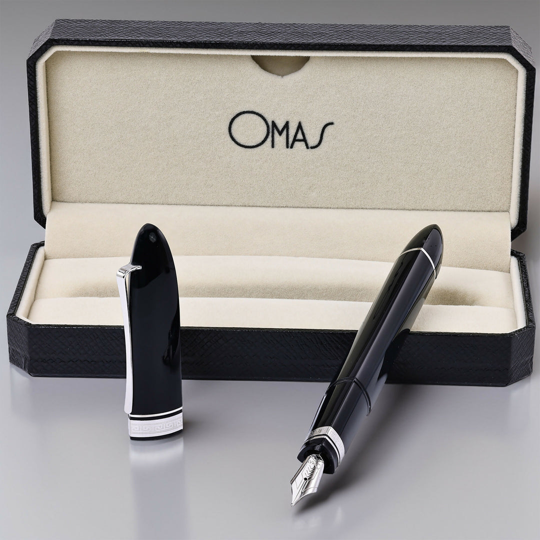 Omas 360 Black and Silver Fountain Pen