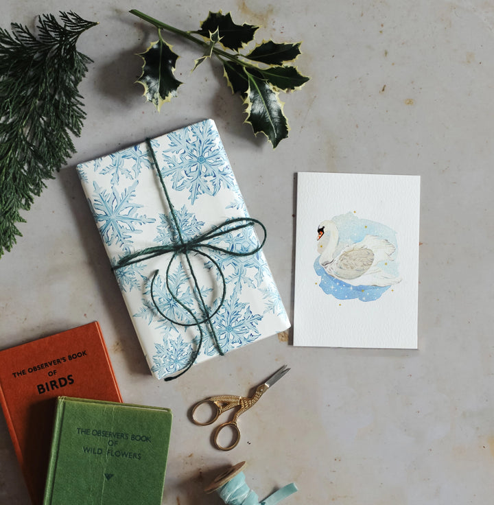 Swan Lake Pop Out Watercolour Greetings Card - A6