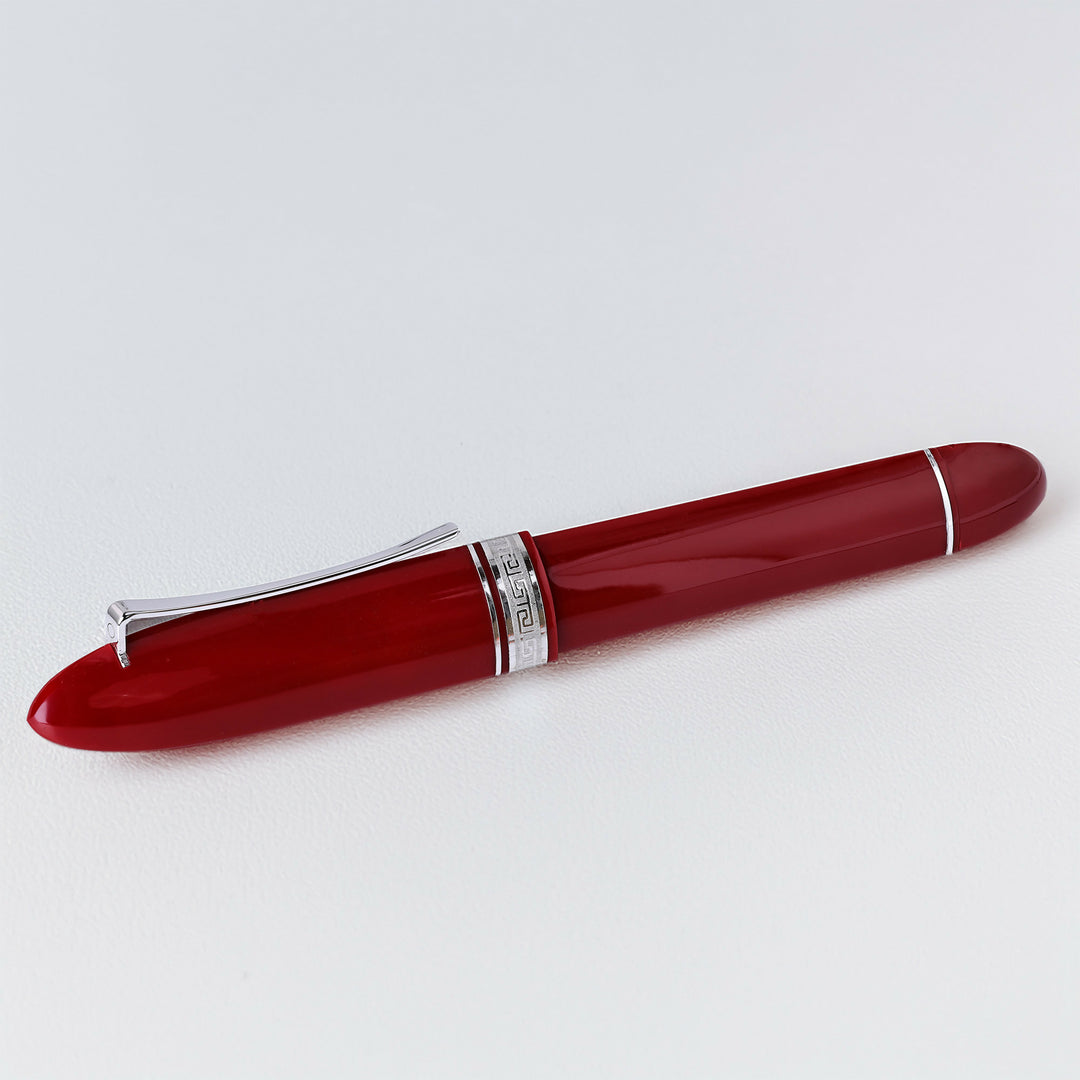 Omas 360 Red and Silver Fountain Pen