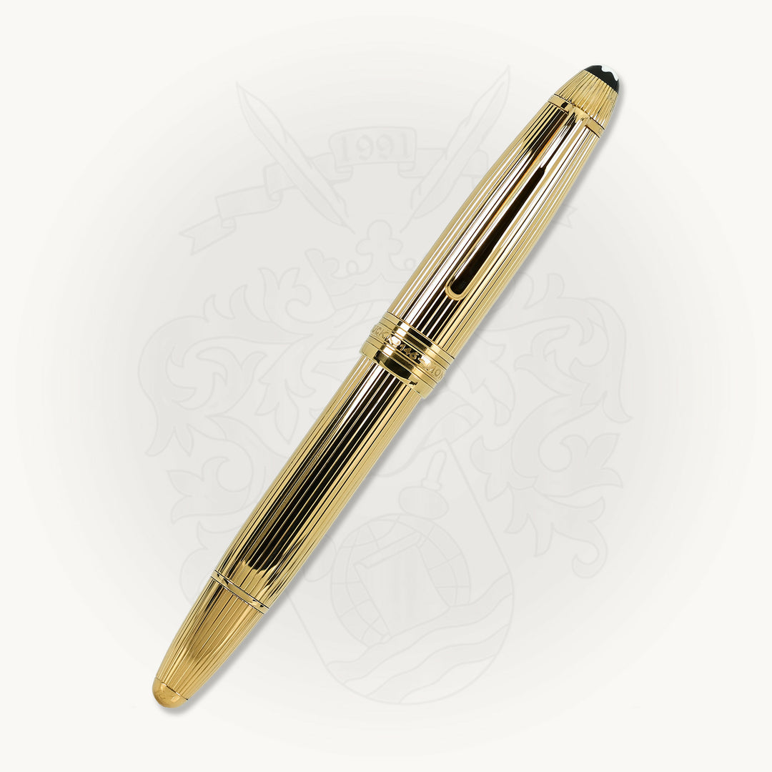 Montblanc Meisterstueck 146 Solitaire Pinstripe Gold Vermeil Fountain Pen