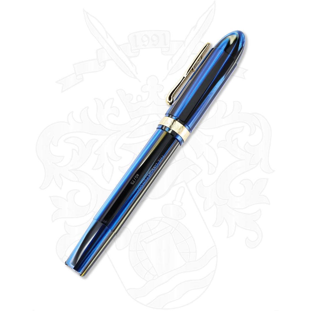 Conklin Nozac Limited edition Black and Blue Stripe Fountain Pen