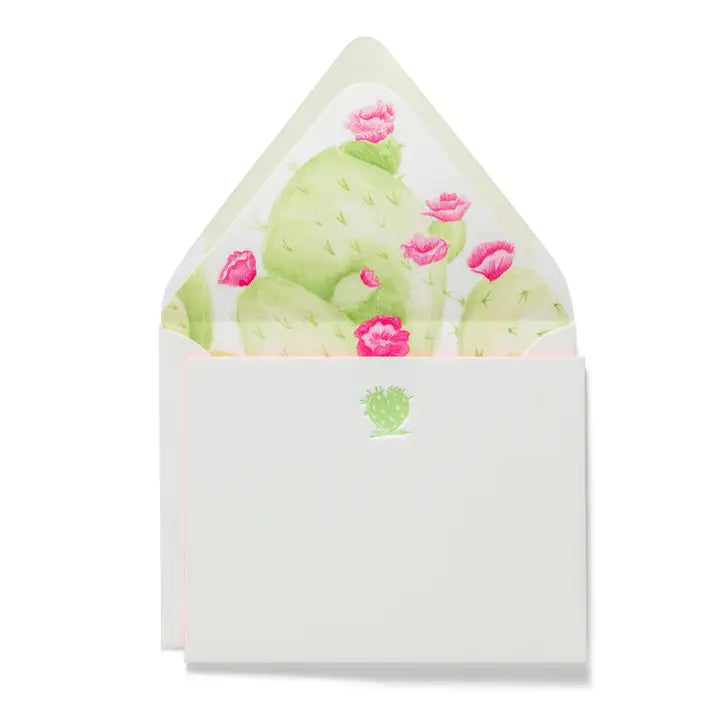 Cactus - Letterpress Flat Notecard  4.25” x 5.5”  (6ct)