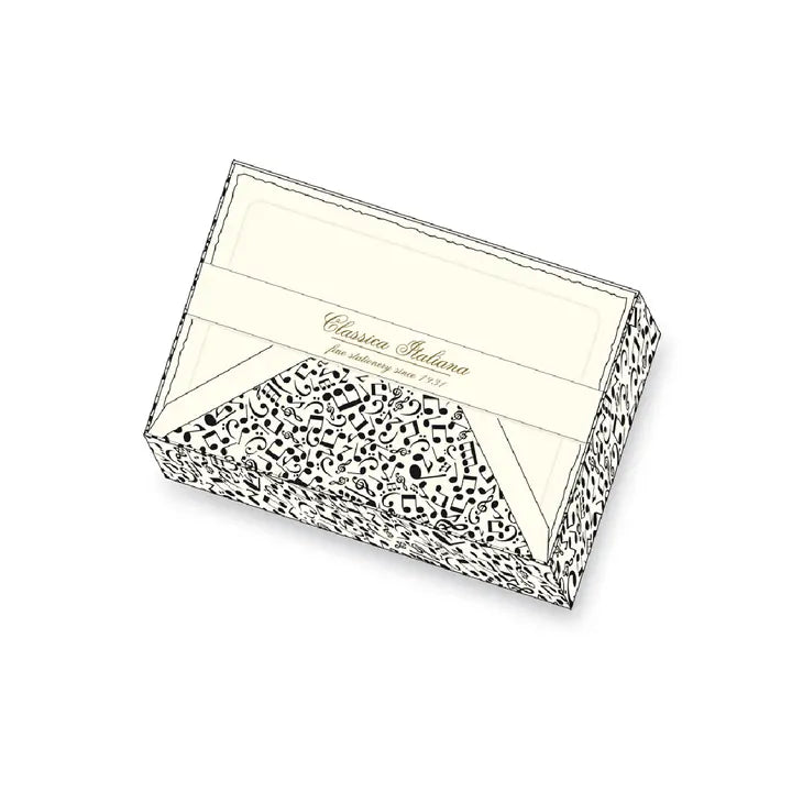 Music Notecards 4.25"  x 6.5" (10ct.) | Rossi 1931 Italian Stationery