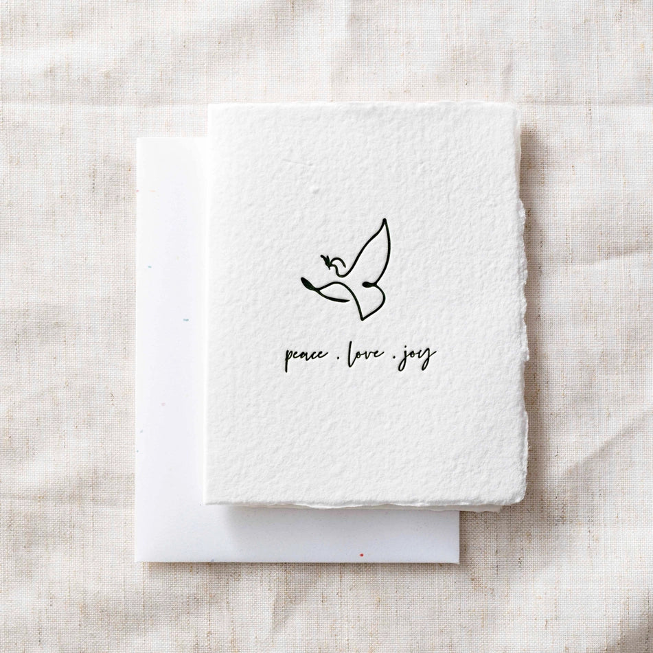 Paper Baristas Peace. Love. Joy. Holiday Greetings Christmas Card Box Set