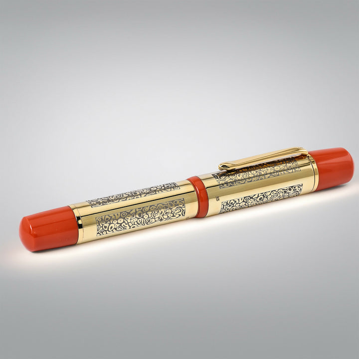 Bexley 15TH Anniversary 1993-2008 Owners Club Pen Orange Gold Vermeil Fountain Pen