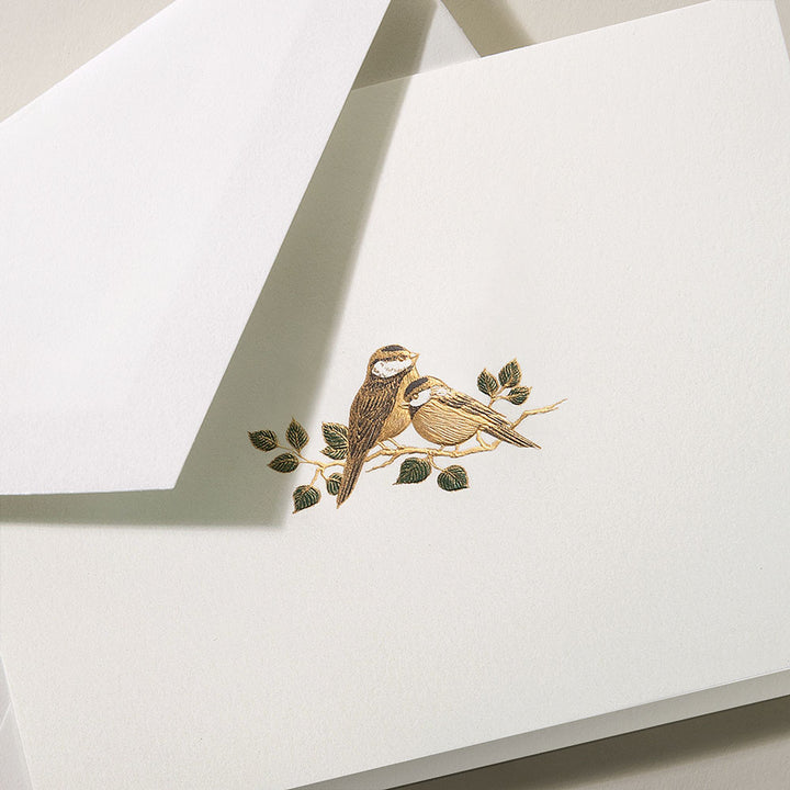 Crane Lovebirds Note Card & Envelopes