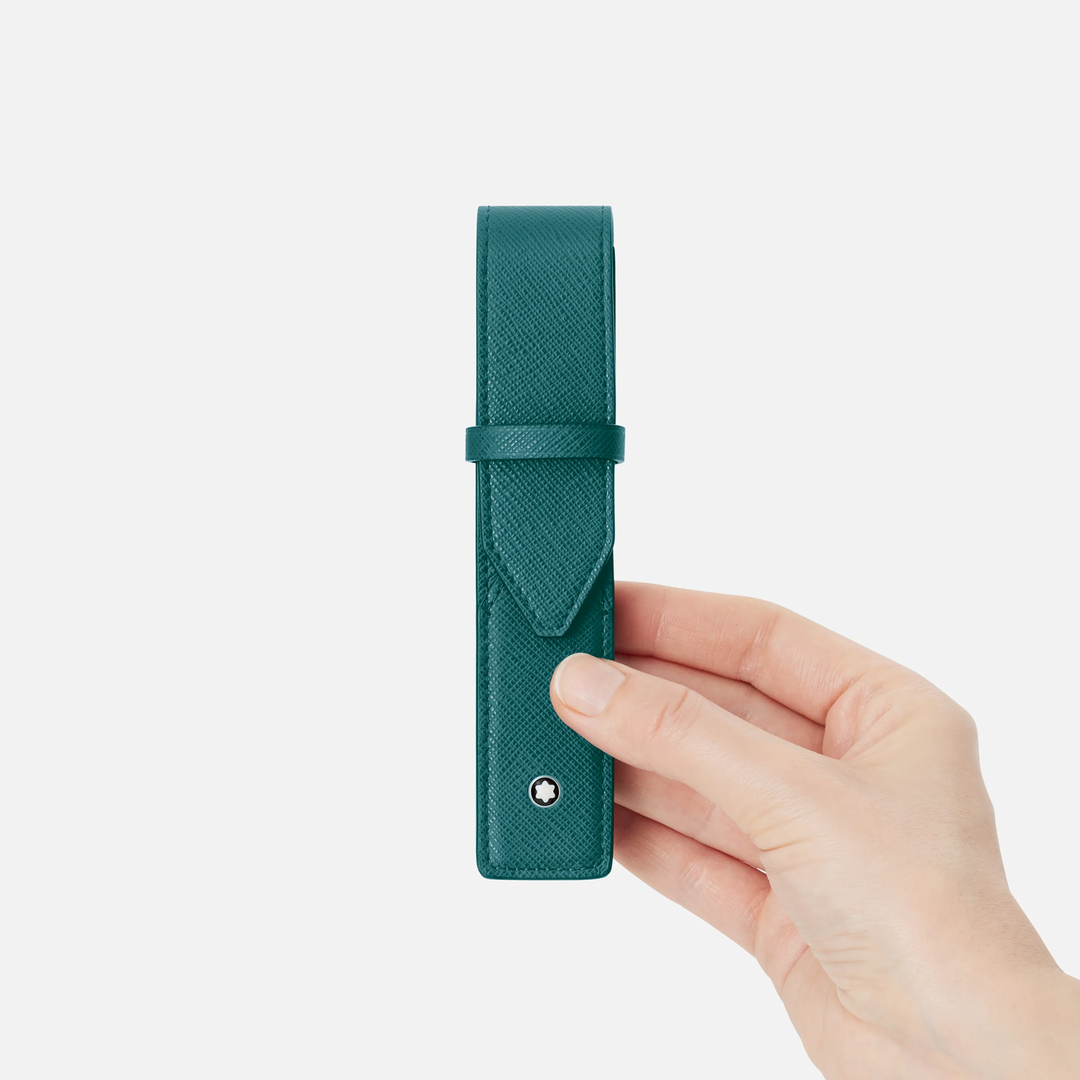 Montblanc Sartorial 1-Pen Pouch in Fern Blue by Mont Blanc