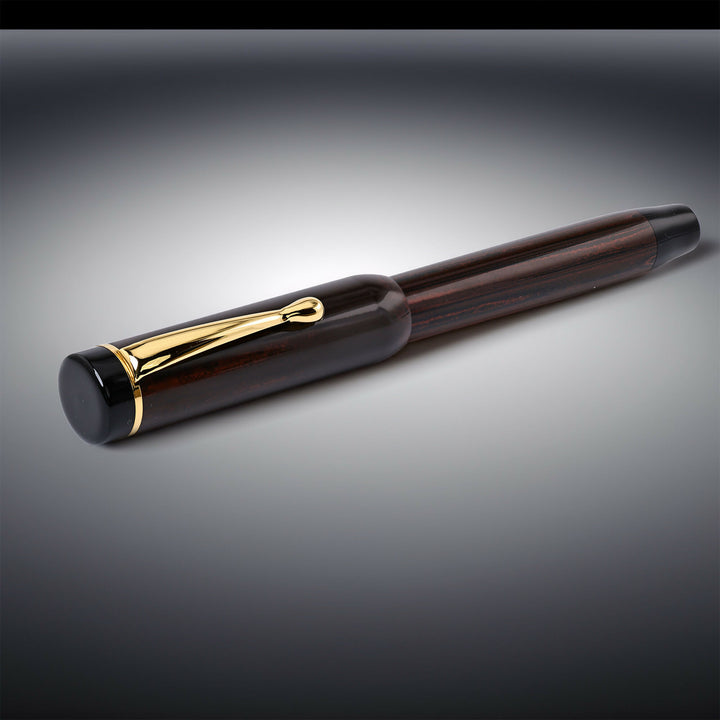 Bexley Black Woodgrain Ebonite Fountain Pen