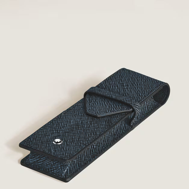 Montblanc Sartorial 2-Pen Pouch -  Tweed Blue