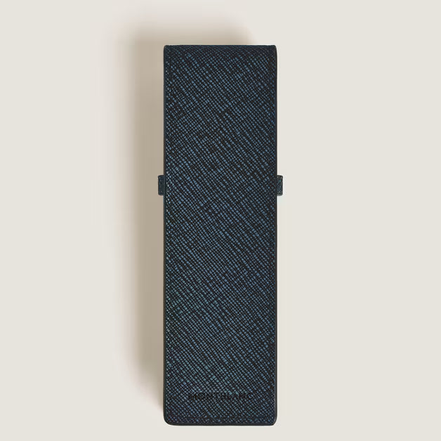 Montblanc Sartorial 2-Pen Pouch -  Tweed Blue