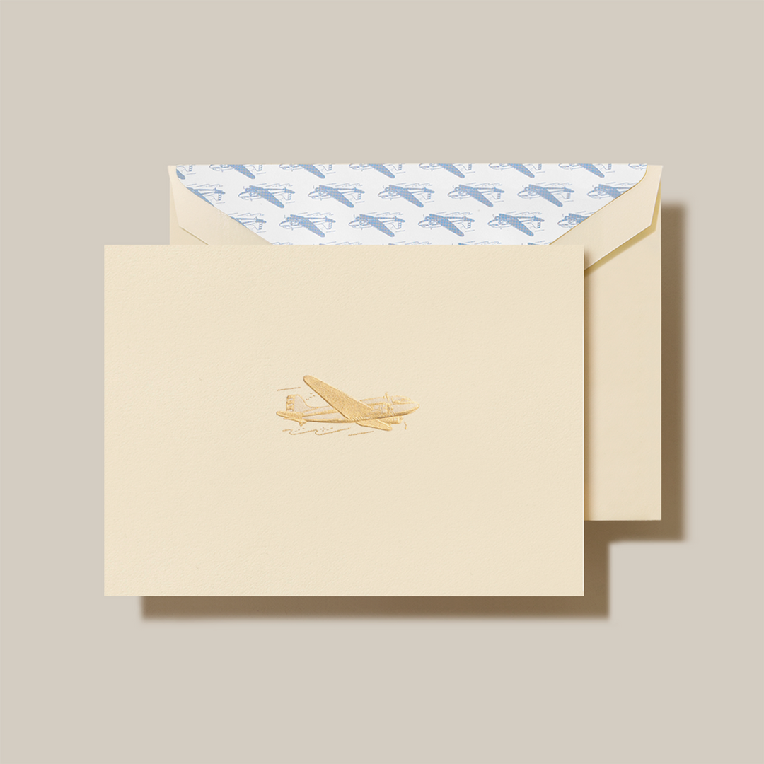 Crane Vintage Airplane Note Card