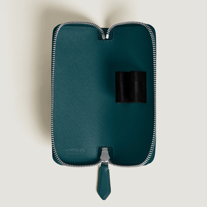 Montblanc Sartorial 2-Pen Pouch w/Zipper - Cyprus Blue