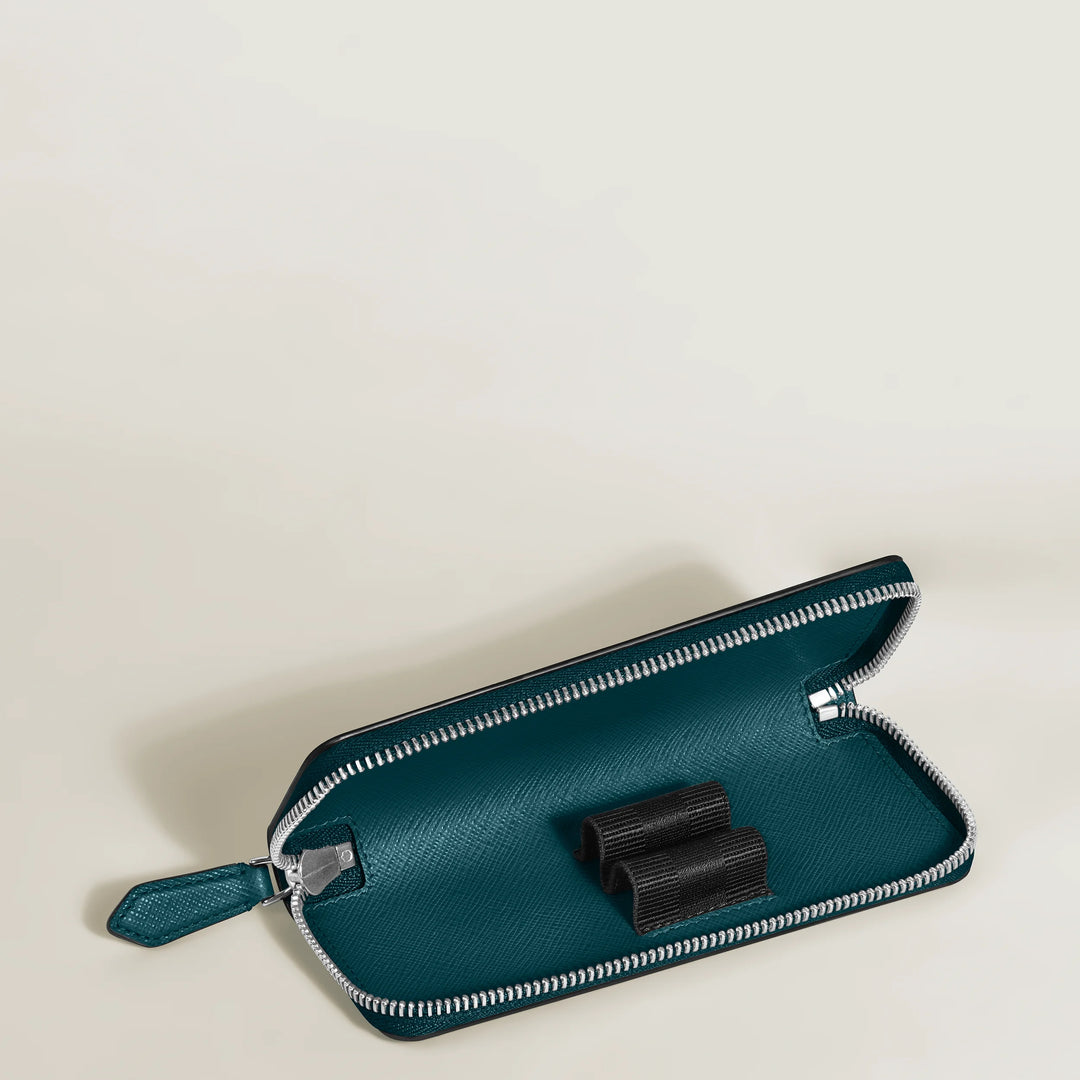 Montblanc Sartorial 2-Pen Pouch w/Zipper - Cyprus Blue