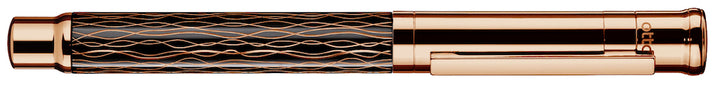 Otto Hutt Design 04 Black and Rose Wave Steel Nib - Fountain Pen