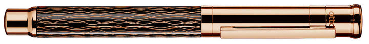 Otto Hutt Design 04 Black and Rose Wave 18K Gold Nib - Fountain Pen
