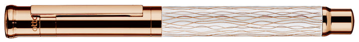 Otto Hutt Design 04 White and Rose Wave - Rollerball