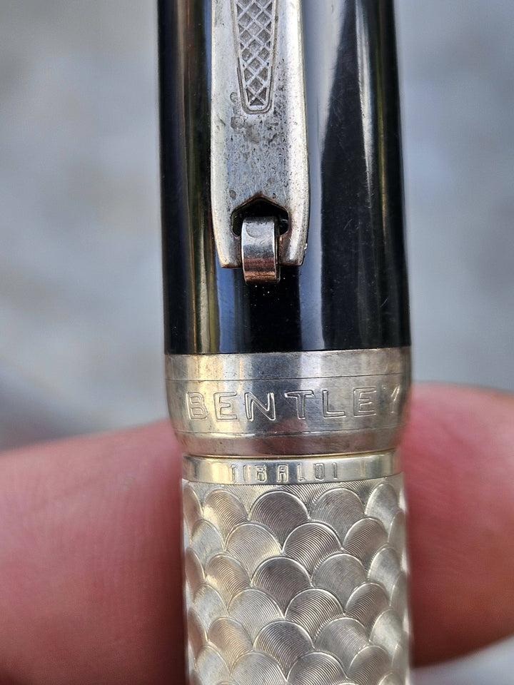 Tibaldi Bentley Mulsanne Dark Stained Vavona Silver Rollerball Pen