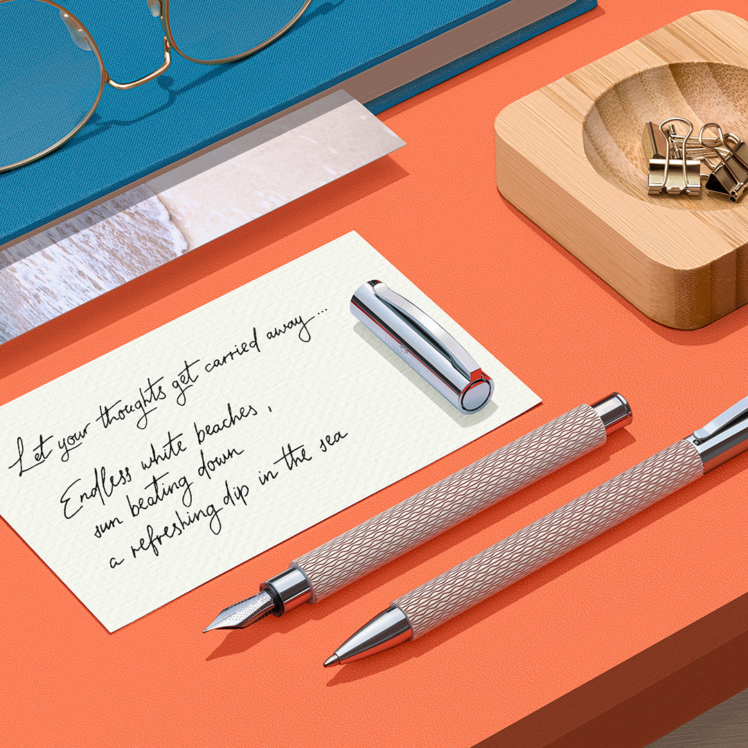 Faber-Castell Ambition Opart White Sand Ballpoint Pen