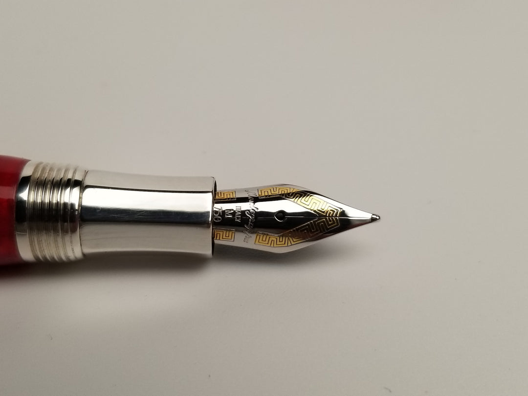 Montegrappa Micra Mini Fountain Pen 18k - Marbled Red