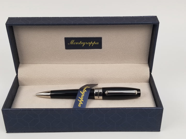 Montegrappa Fortuna Ballpoint Pen - Black And Palladium