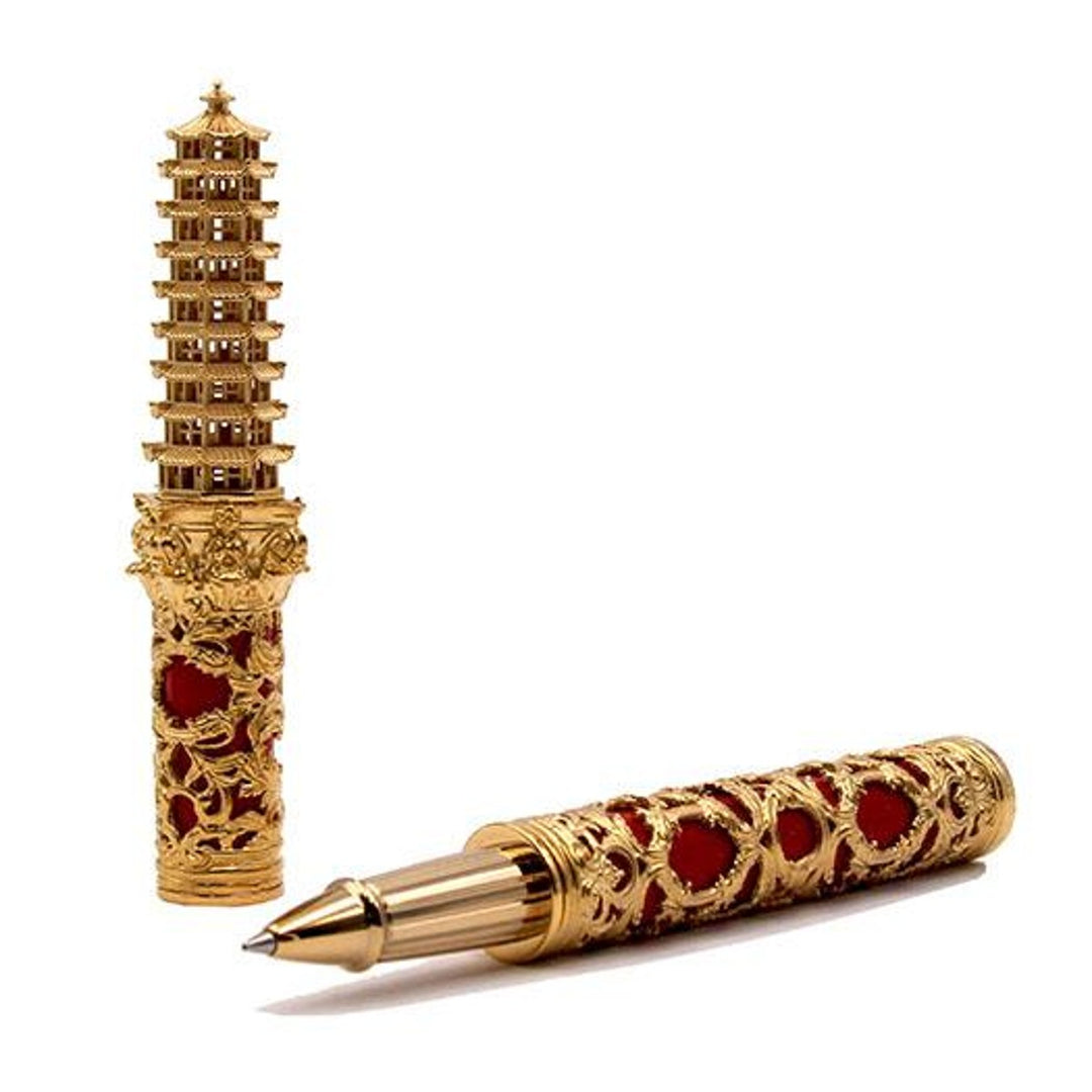 S.T. Dupont Haute Creation Architecture Collection Rollerball Pen - Lake Shanhu Pagodas