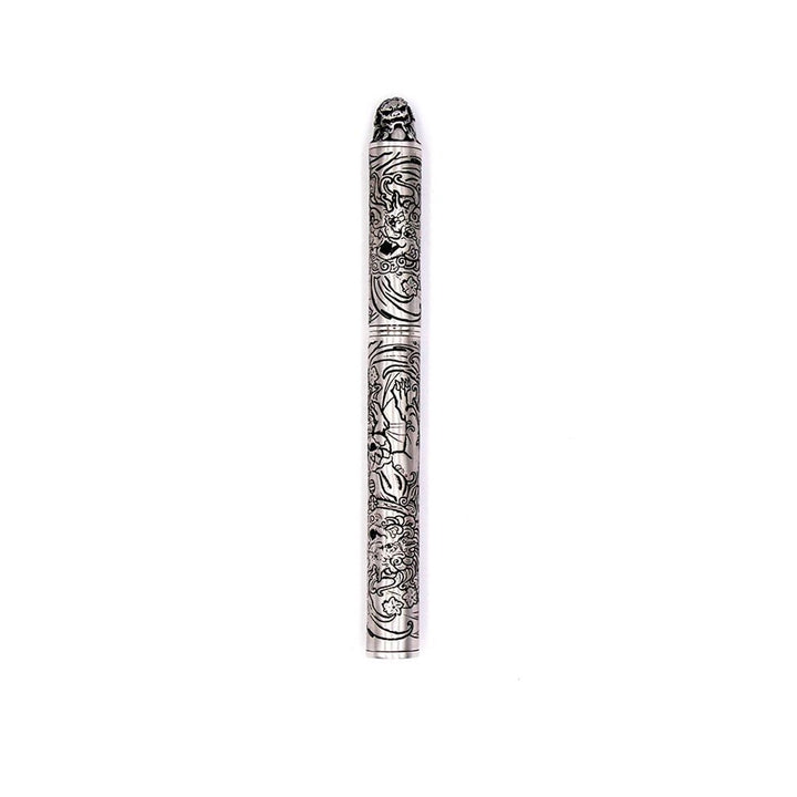 S.T. Dupont Haute Creation Tattoo Collection Rollerball Pen - Rhodium Foo Dog