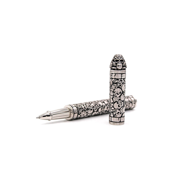 S.T. Dupont Haute Creation Tattoo Collection Rollerball Pen - Rhodium Catacombs