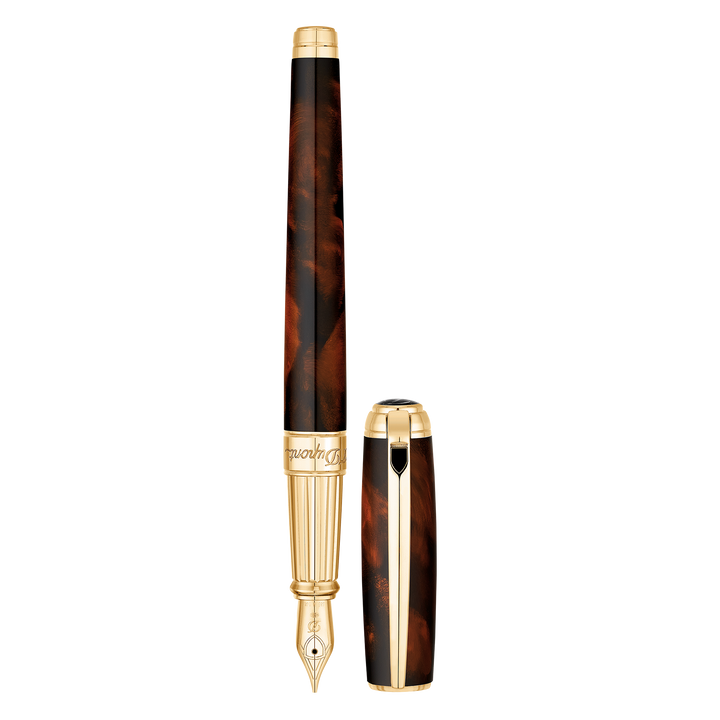 S.T. Dupont Line D Large Fountain Pen - Atelier Brown Lacquer