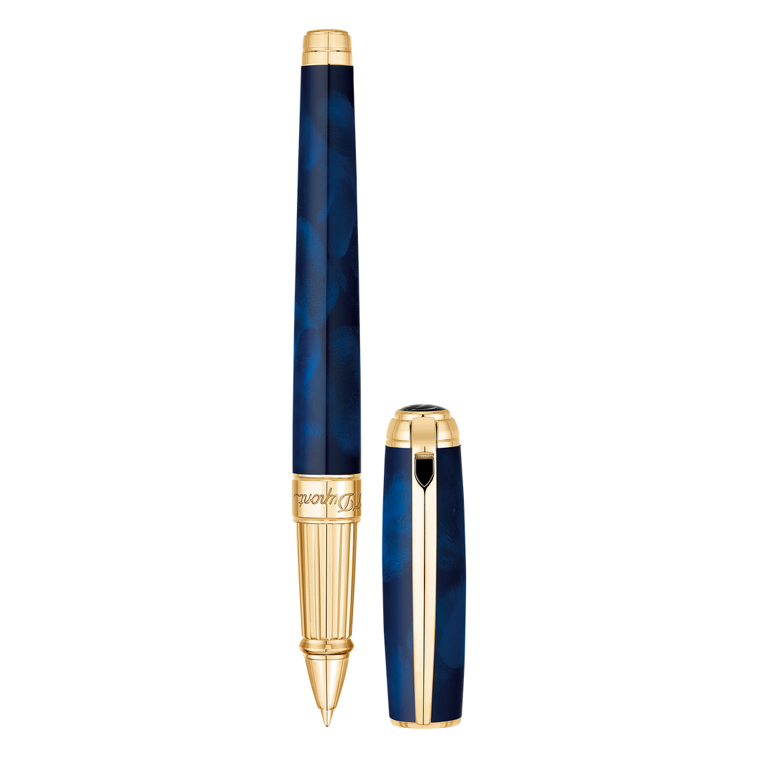 S.T. Dupont Line D Large Rollerball Pen - Atelier Blue Lacquer