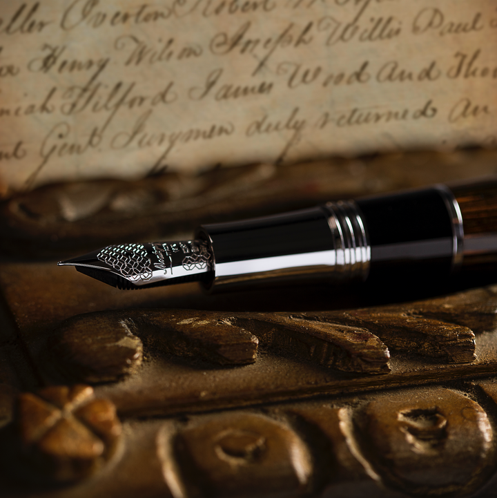 Montegrappa Mia Carissima Ebonite Fountain Pen - Mottled Brick Red