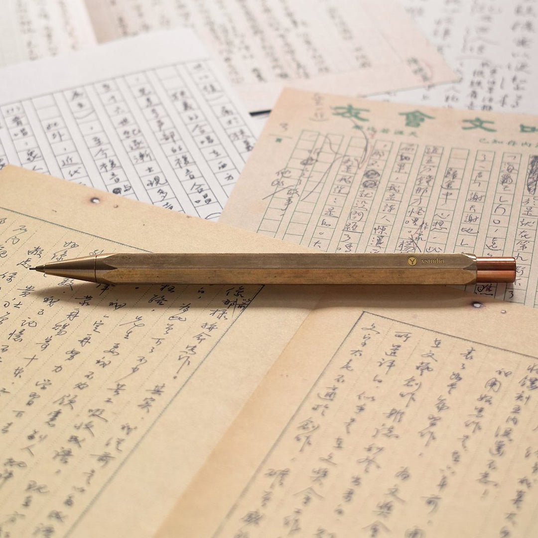 YStudio Classic Revolve 0.7mm Mechanical Pencil - Brass