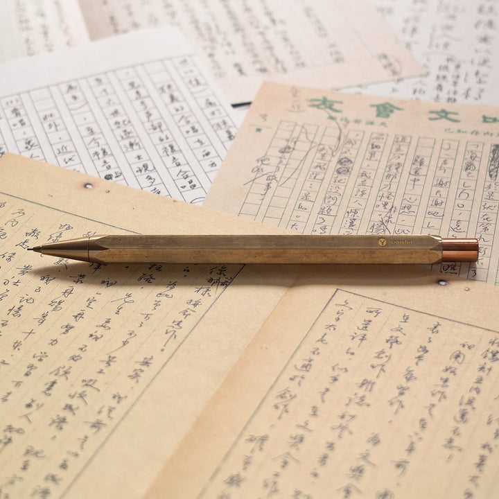 YStudio Classic Revolve 0.7mm Mechanical Pencil - Brass