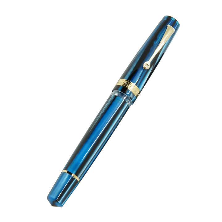 Armando Simoni Club Studio Blue Glacier Fountain Pen - Gold Trim