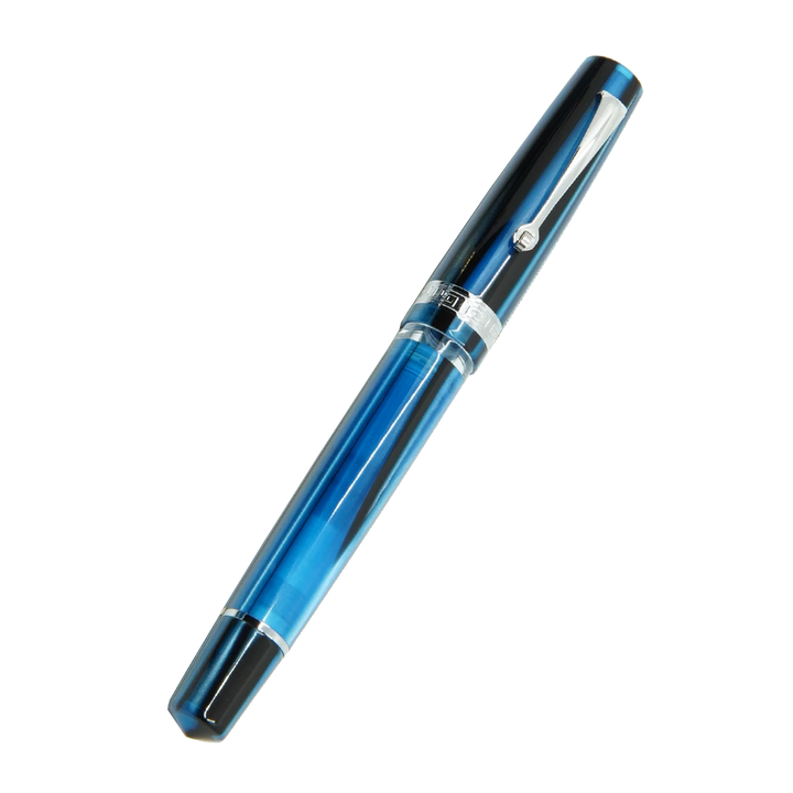 Armando Simoni Club Studio Blue Glacier Fountain Pen - Rhodium Trim
