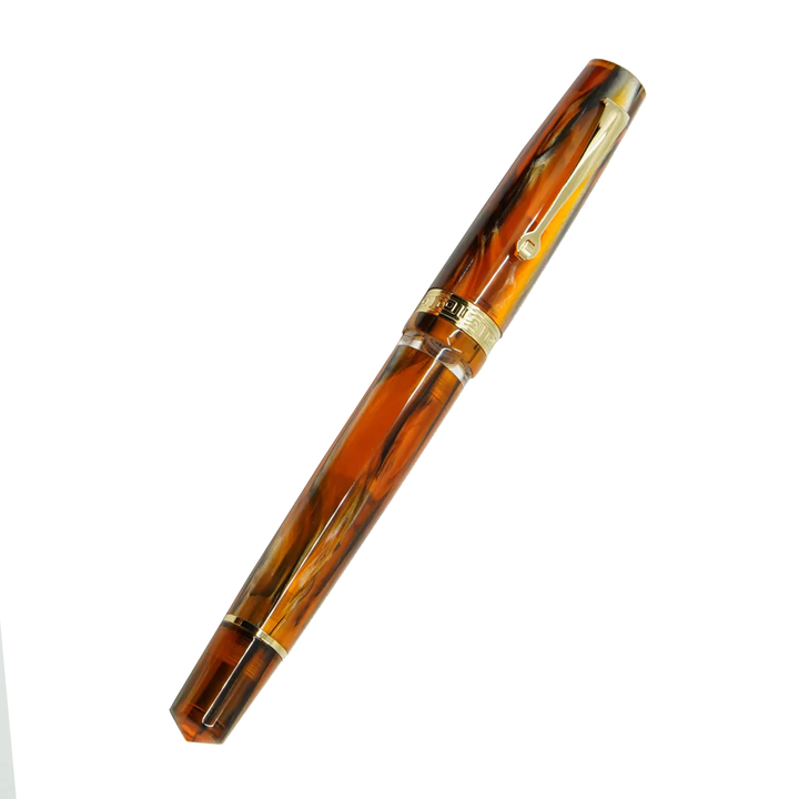 Armando Simoni Club Studio Brown Antelope Fountain Pen - Gold Trim