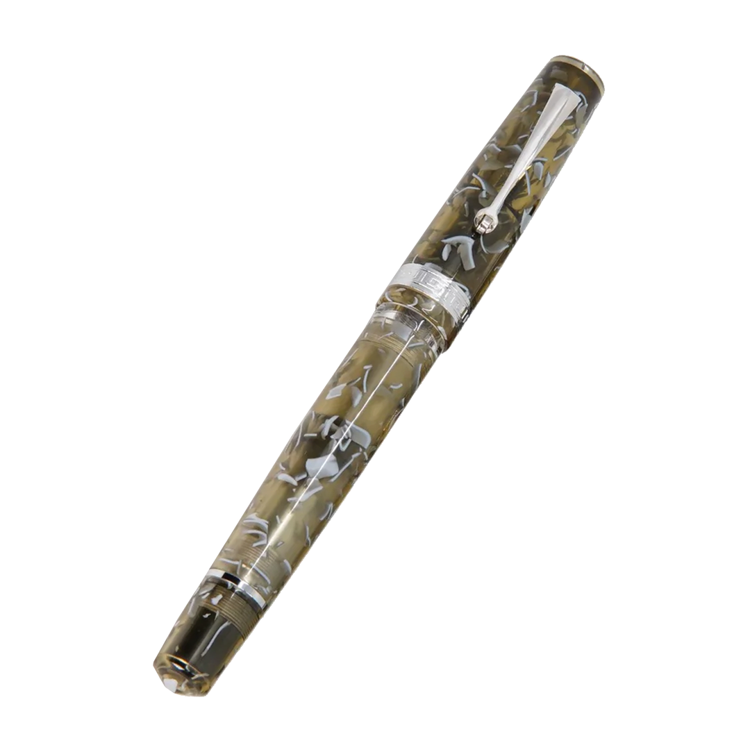 Armando Simoni Club Studio Green Guatemala Fountain Pen - Rhodium Trim