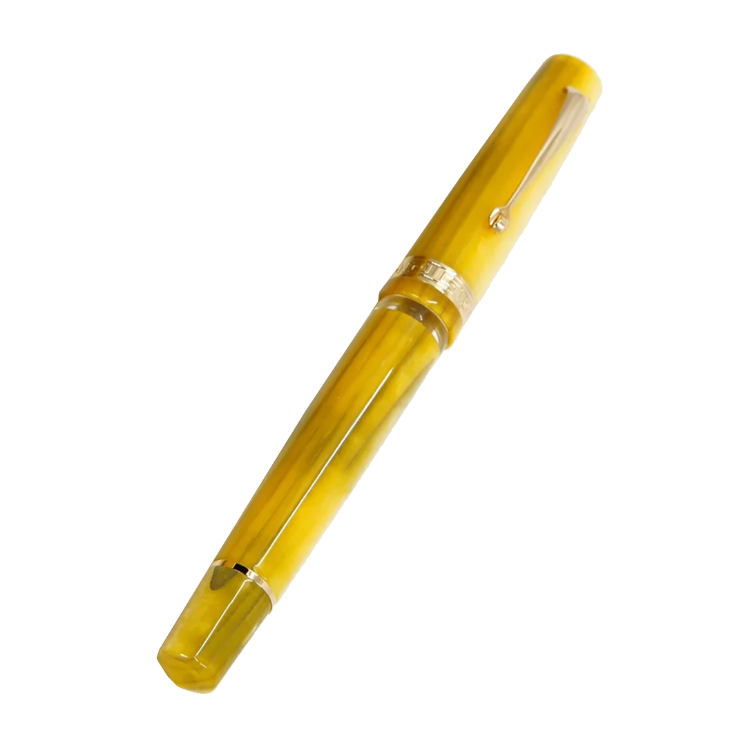 Armando Simoni Club Studio Yellow Pinnacle Fountain Pen - Gold Trim