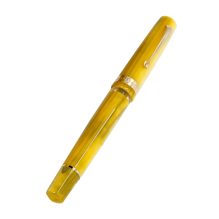 Armando Simoni Club Studio Yellow Pinnacle Fountain Pen - Gold Trim